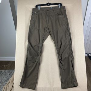 Kuhl Pants Mens 36x32 Brown Hiking Outdoor Lightweight Camping Work Wear Utility